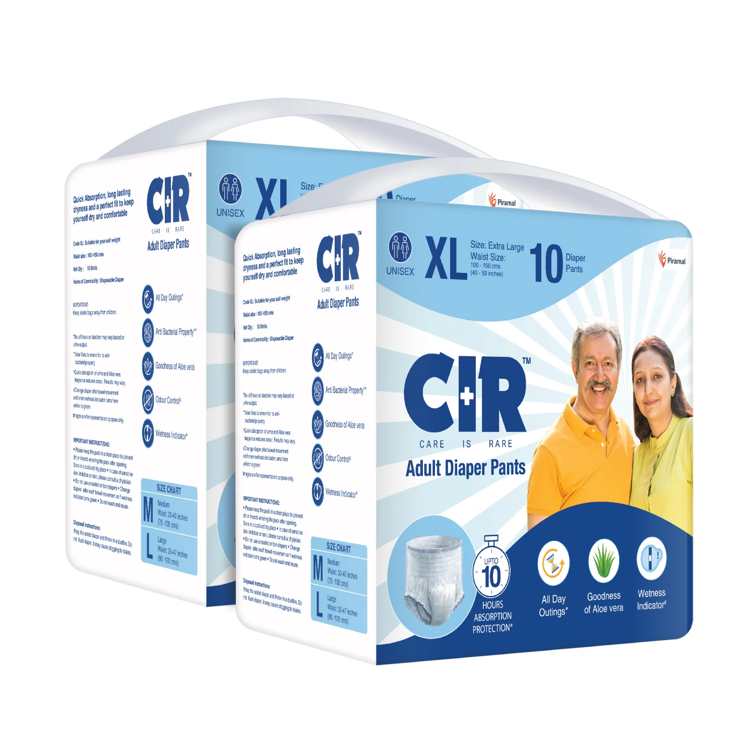 CIR Adult Diaper Pants Unisex With Wetness Indicator I Odour Control | Enriched with Aloe Vera to avoid skin irritation and rashes- (M, L & XL) - Image 10
