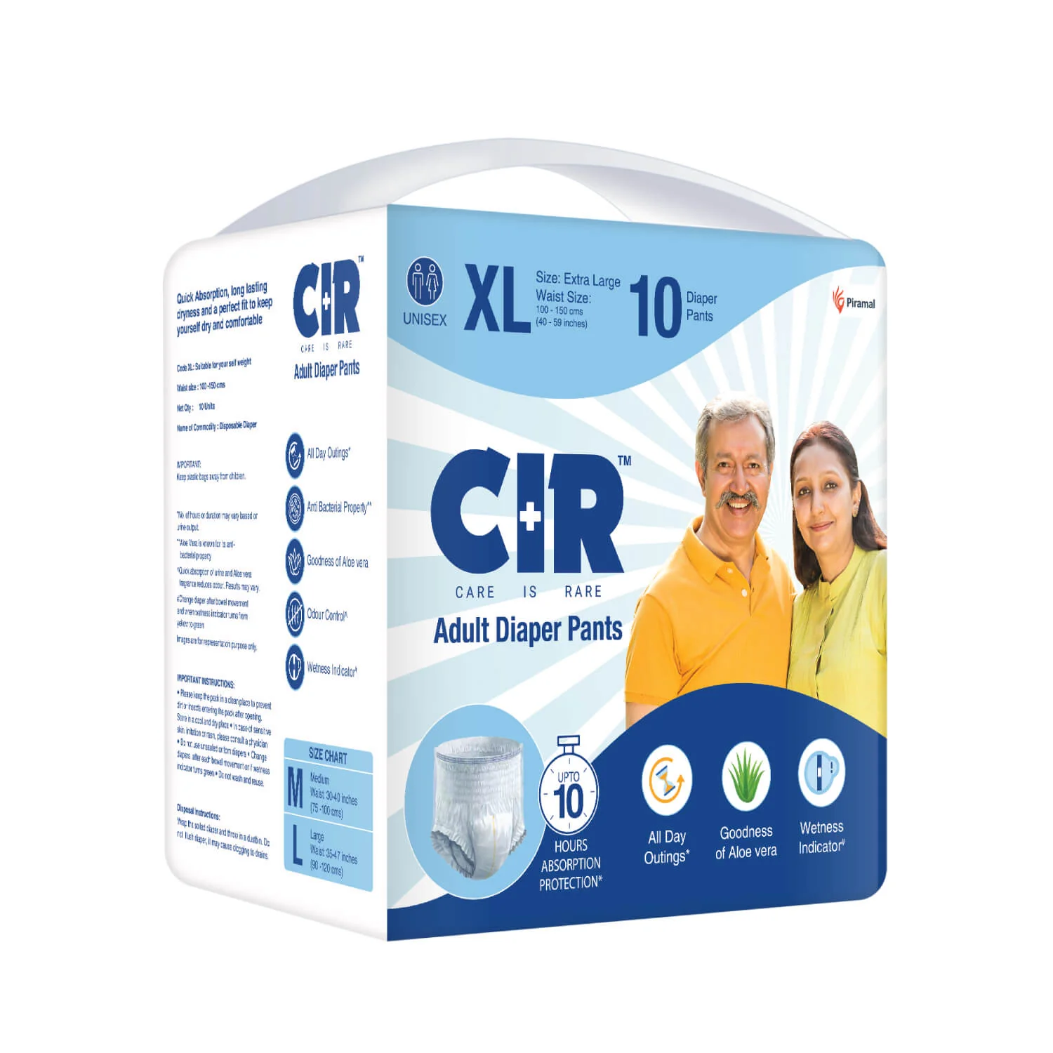 CIR Adult Diaper Pants Unisex With Wetness Indicator I Odour Control | Enriched with Aloe Vera to avoid skin irritation and rashes- (M, L & XL) - Image 28