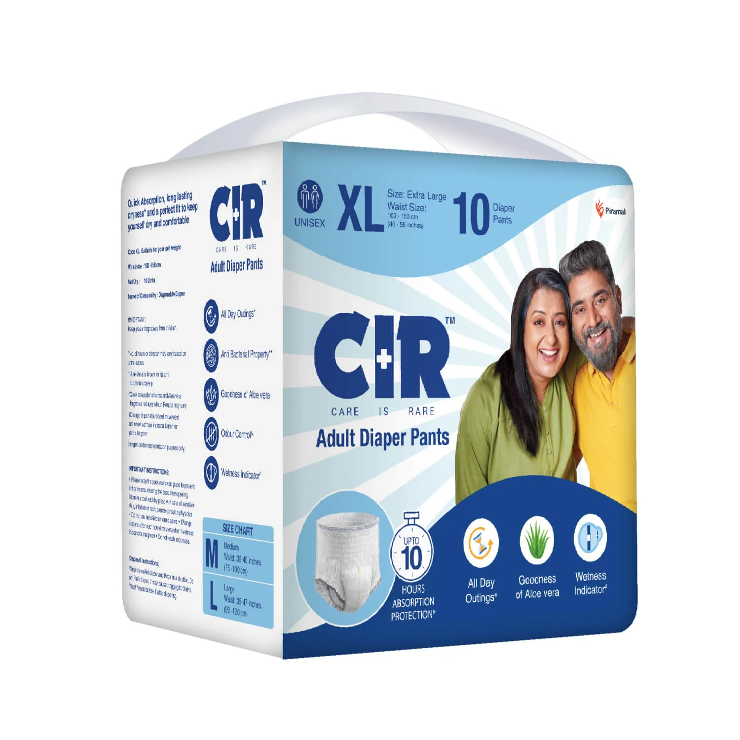 CIR Adult Diaper Pants Unisex With Wetness Indicator I Odour Control | Enriched with Aloe Vera to avoid skin irritation and rashes- (M, L & XL) - Image 33