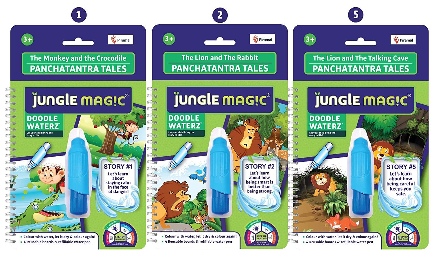 Jungle Magic Doodle Waterz | Reusable Children's Colouring Book - Image 21