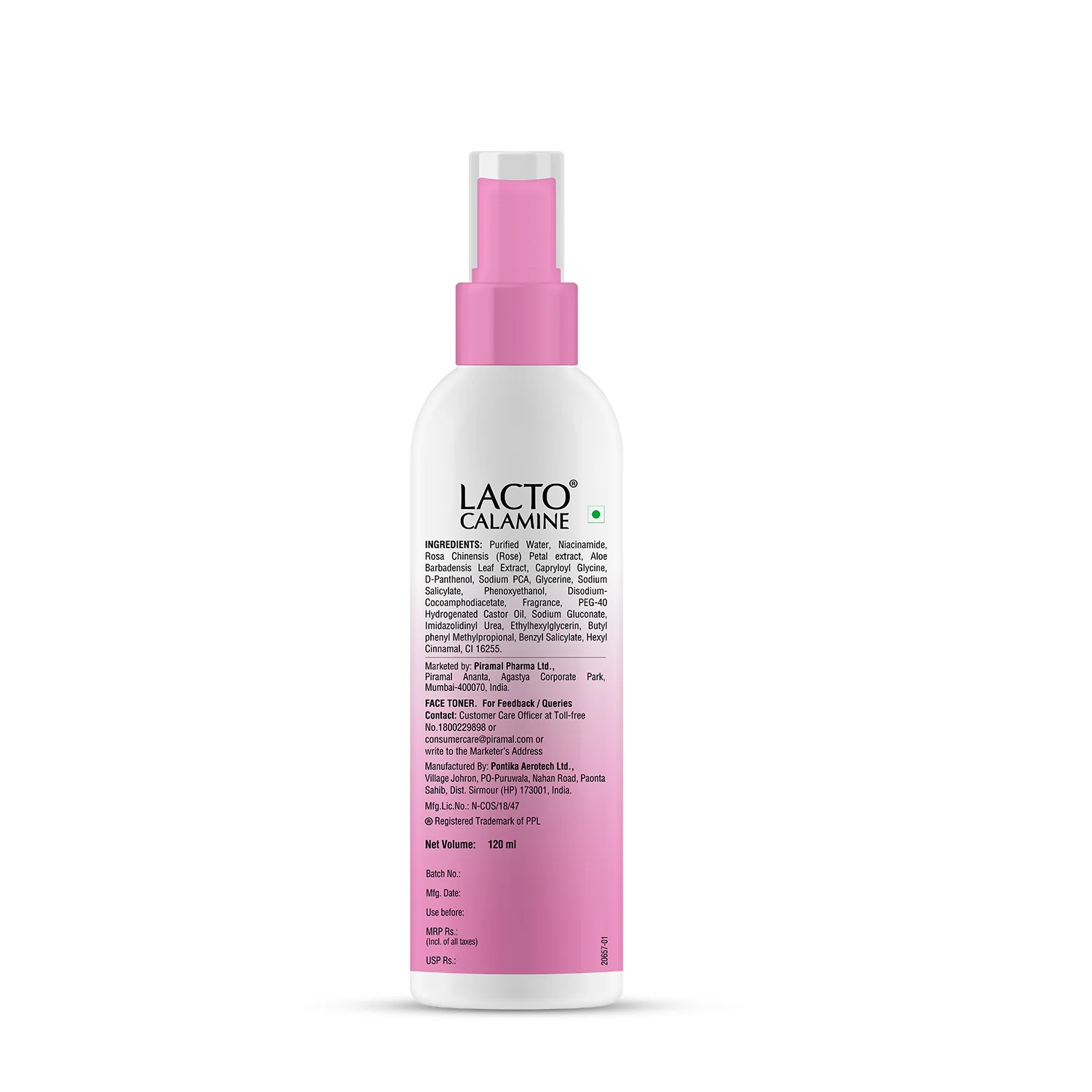 Lacto Calamine Rose Water Toner For Glowing Skin | Gulab Jal Face Toner | Rosewater with Aloe Vera & 2% Niacinamide | Cleanses, Hydrates & Moisturises Skin | No Sulphate, Alcohol, & Parabens | 120ml - Image 7
