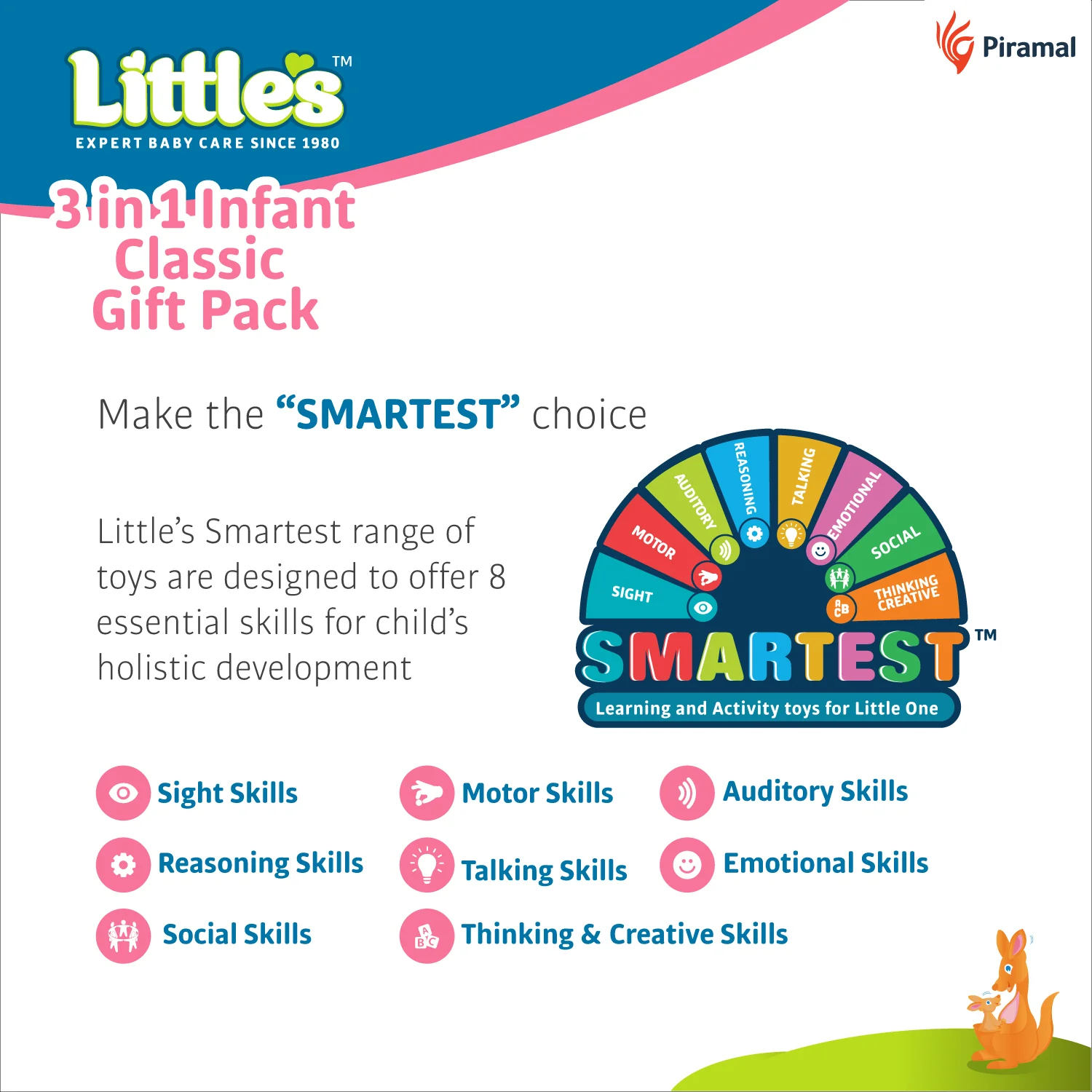 Little's 3 in 1 Infant Classic Gift Pack I Activity & Learning Toys for Babies I Multicolour I Infant & Preschool Toys I Develops fine motor skills & reasoning skills | 5 months and above - Image 5