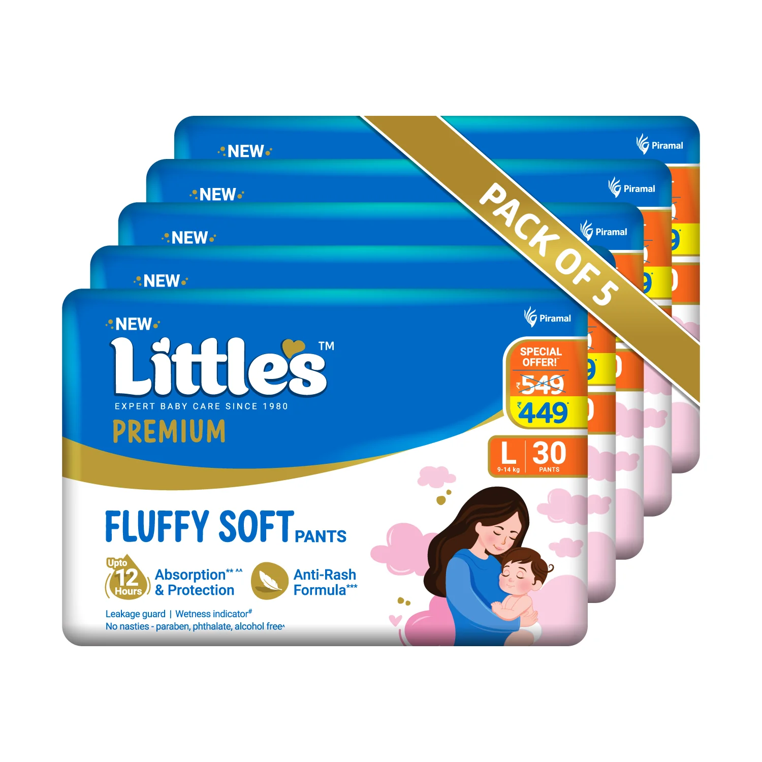 Little's Comfy Baby Diaper Pants - Premium | Baby Diapers with 12 hours Absorption & Wetness Indicators - Image 29