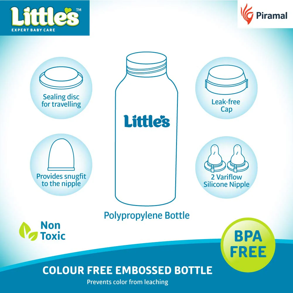 Littles Classic Mini Feeding Bottle | Patented Nipple Design- 120 ml - Image 4