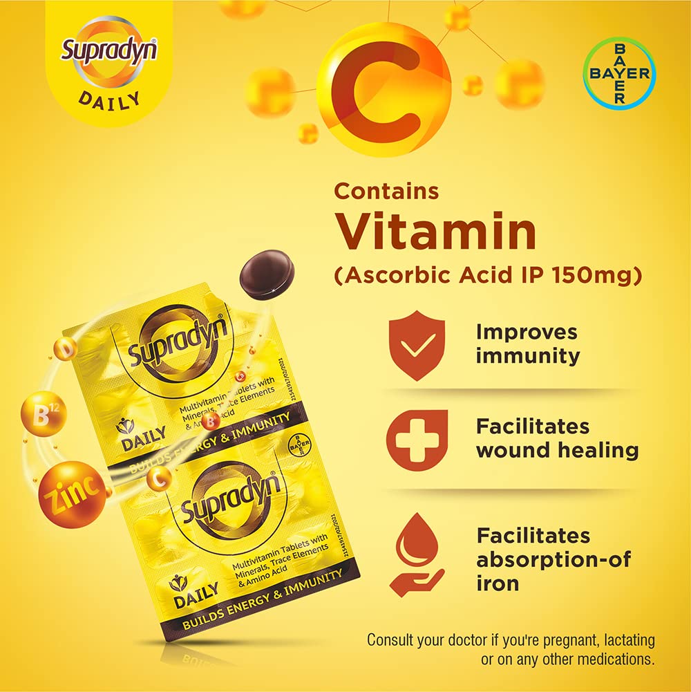 Supradyn Daily Multivitamin Tablets for Men & Women - 15 Tablets - Image 5